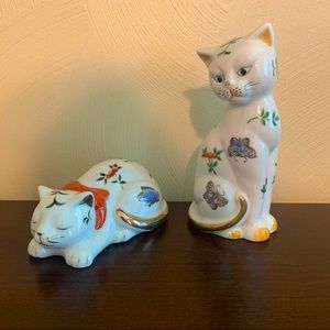 Vintage pair of cat figurines Andrea by Sadek